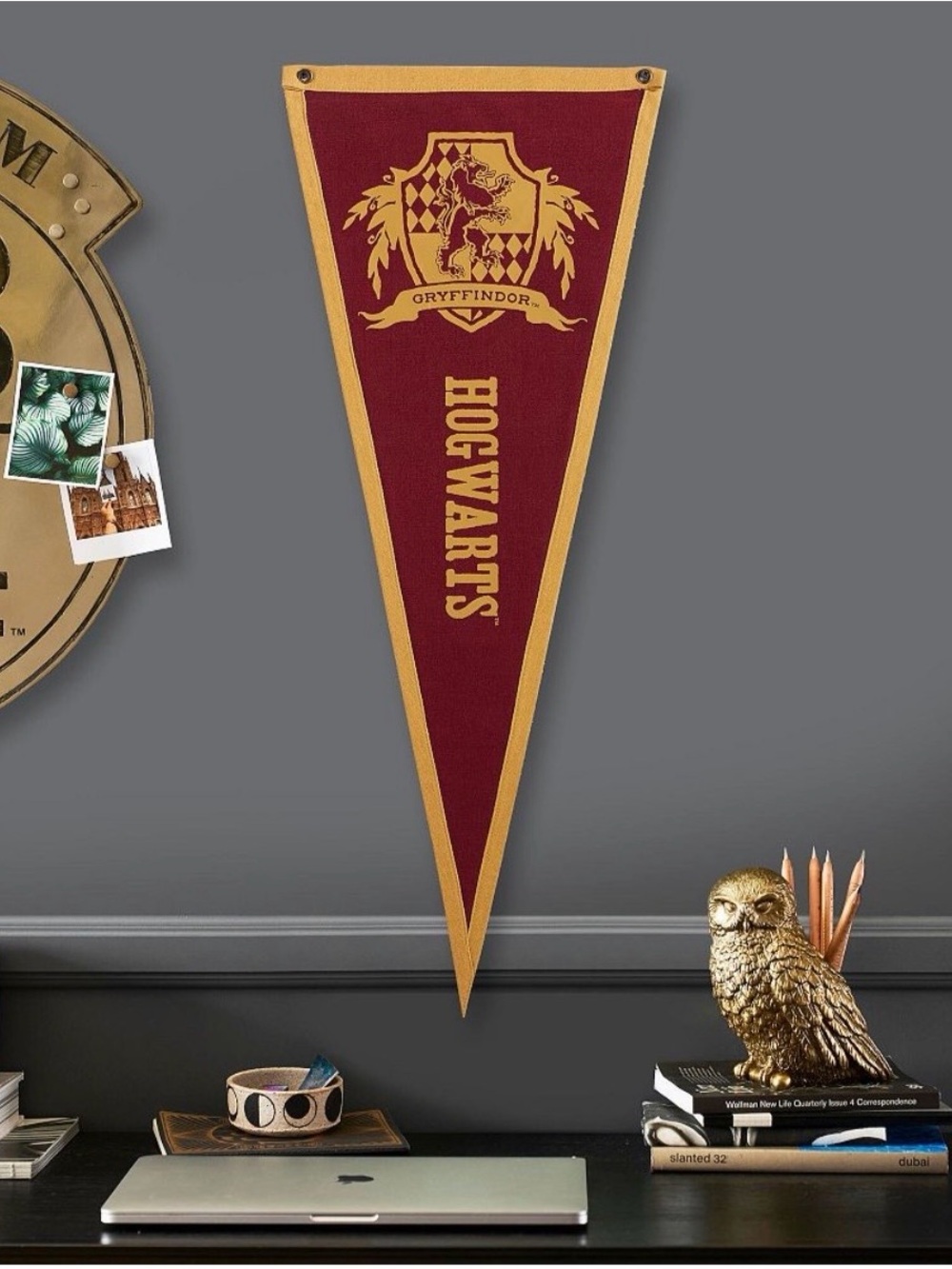 Pottery Barn Teen Gryffindor Burgundy & Gold Hogwarts Pennant Banner